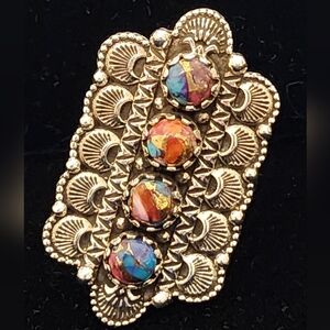 Multicolored 9.25 SILVER RING Size 9